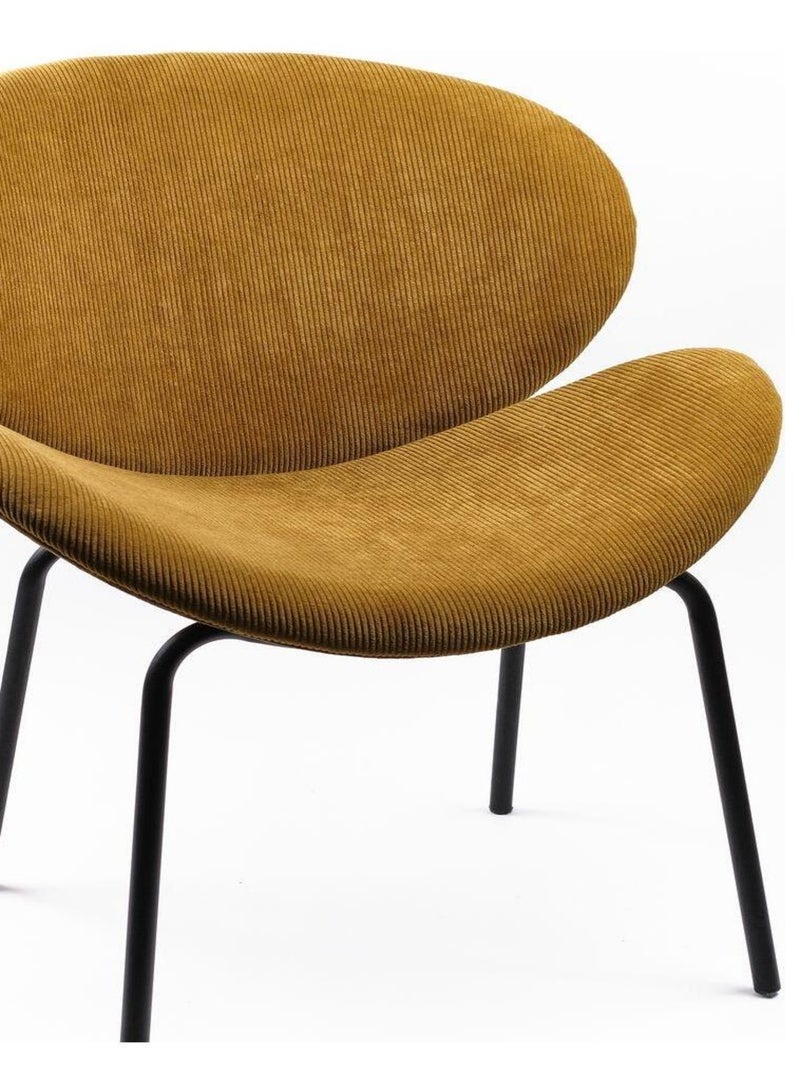 Fauteuil en velours 'COZY' 'TODAY' Marron - Kiabi