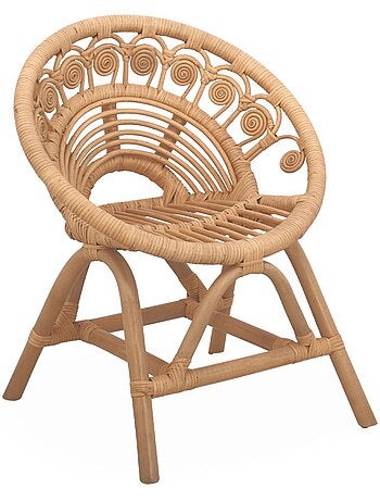 Fauteuil enfant bohème rotin alice