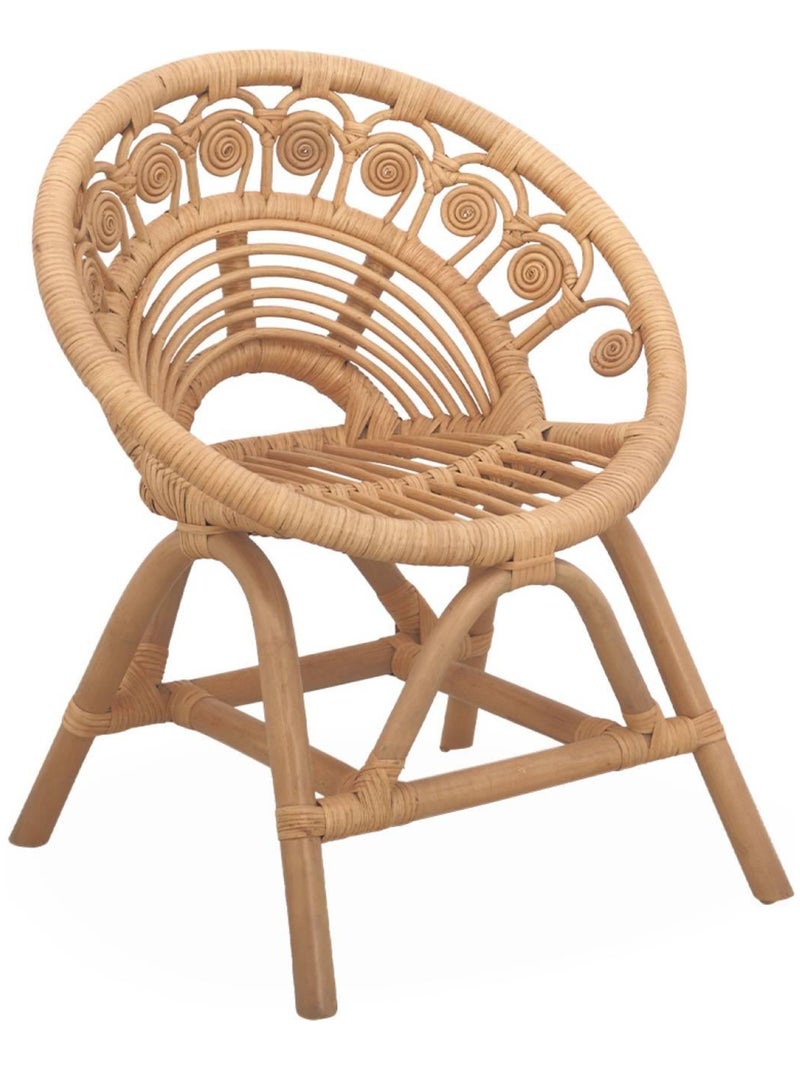 Fauteuil enfant bohème rotin Alice Marron - Kiabi