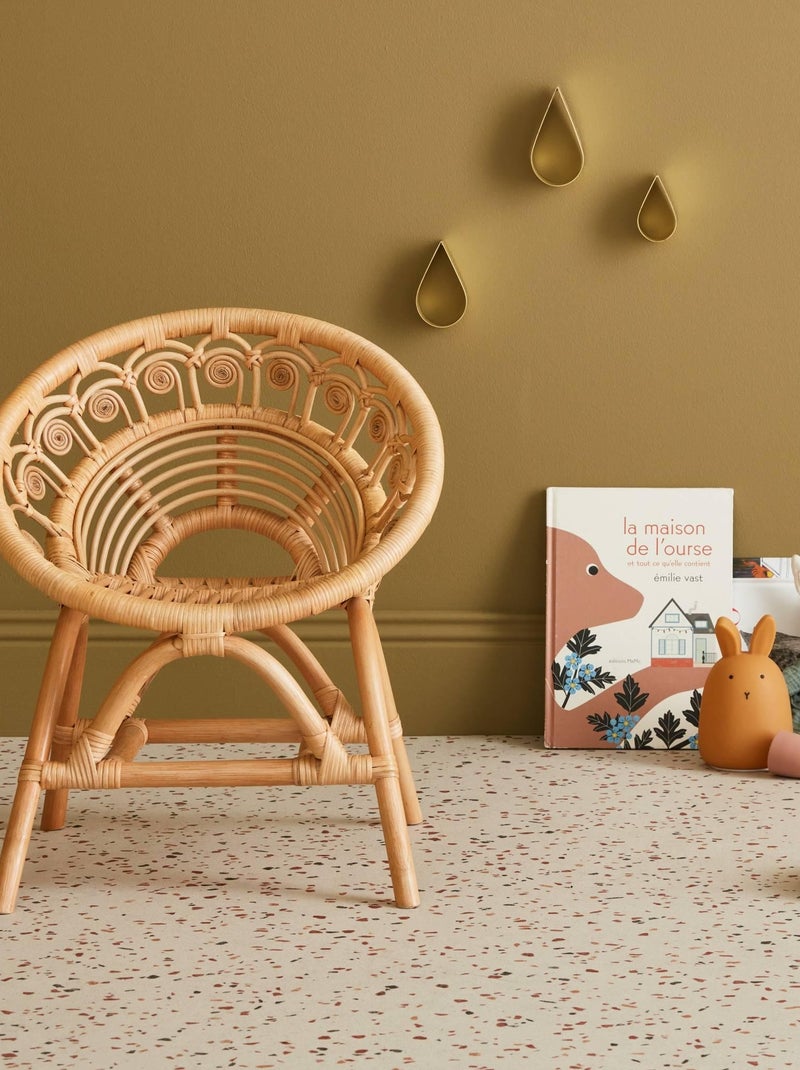 Fauteuil enfant bohème rotin Alice Marron - Kiabi