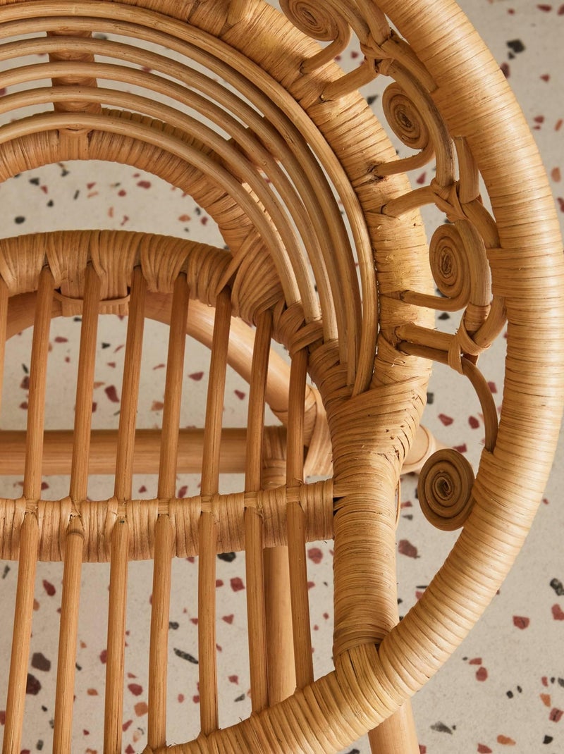 Fauteuil enfant bohème rotin Alice Marron - Kiabi