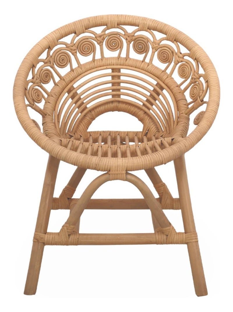 Fauteuil enfant bohème rotin Alice Marron - Kiabi