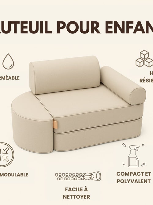 Fauteuil Enfant Convertible - Outzy Chauffeuse - Taupe - Kiabi