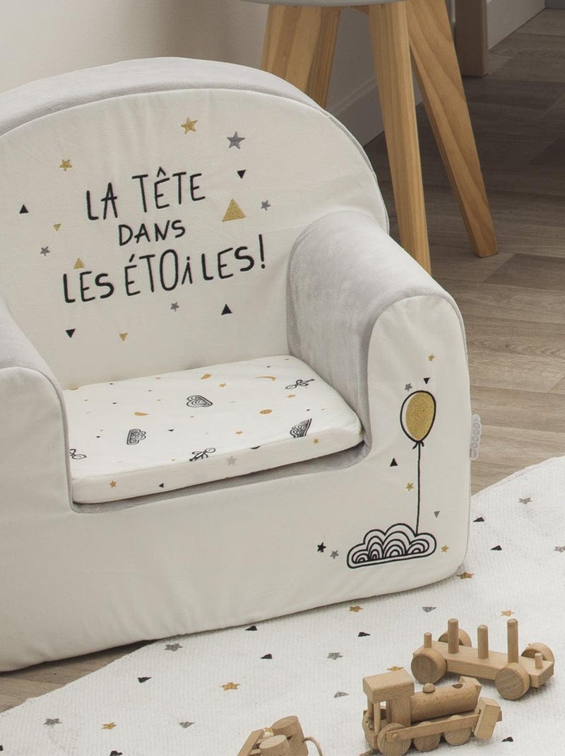 Fauteuil enfant déhoussable Etoile Filante Blanc - Kiabi