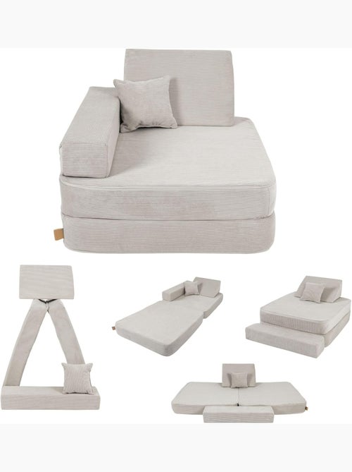 Fauteuil enfant design velours côtelé moderne - Kiabi