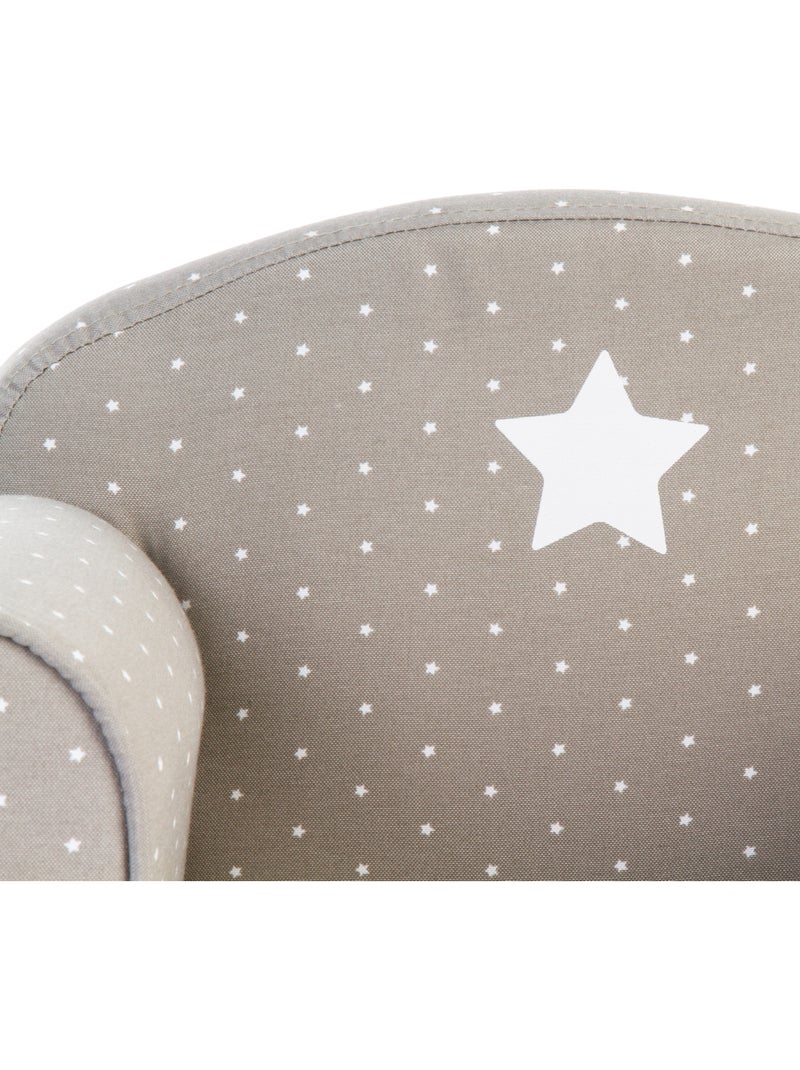 Fauteuil enfant en coton motifs étoiles CLUB Beige - Kiabi
