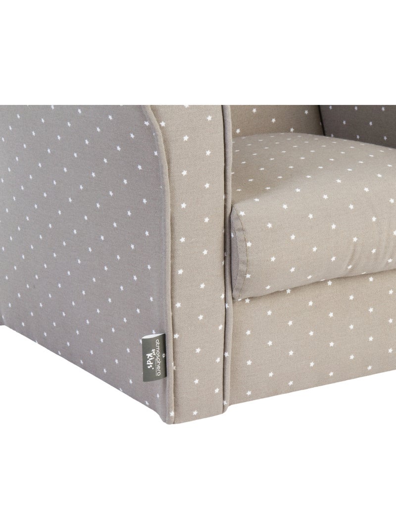 Fauteuil enfant en coton motifs étoiles CLUB Beige - Kiabi