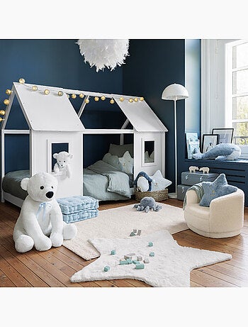 Fauteuil enfant en tissu bouclette SKY