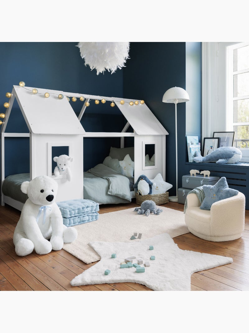 Fauteuil enfant en tissu bouclette SKY Blanc - Kiabi