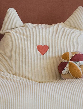 Fauteuil enfant en velours avec oreilles de félin