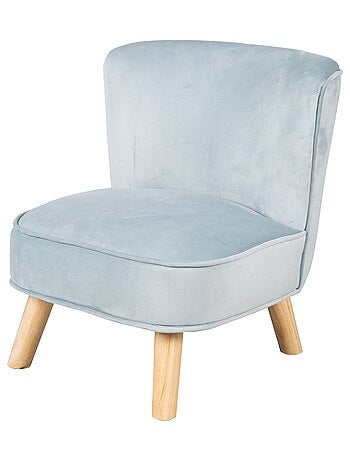 Fauteuil enfant en velours avec pieds en bois massif - ROBA 'lil sofa'