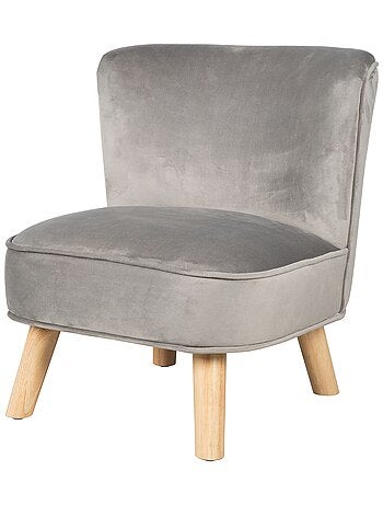 Fauteuil enfant en velours avec pieds en bois massif - ROBA 'lil sofa'