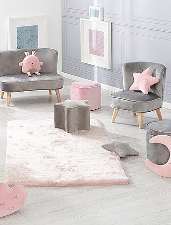 Fauteuil enfant en velours avec pieds en bois massif - ROBA 'lil sofa'