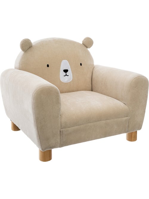 Fauteuil enfant forme animal en velours côtelé BALO - Kiabi