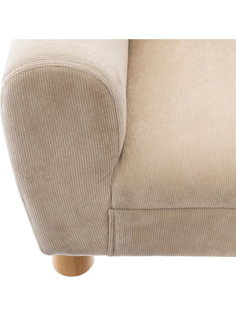 Fauteuil enfant forme animal en velours côtelé BALO Beige - Kiabi