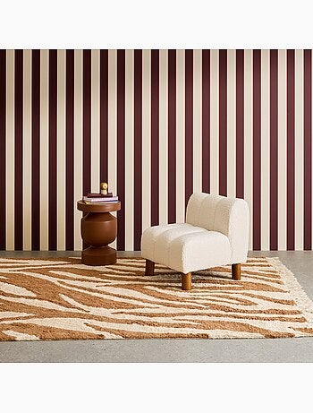 Fauteuil enfant pieds arrondis bois d'hévéa et bouclette Angel Kids