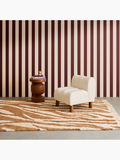 Fauteuil enfant pieds arrondis bois d'hévéa et bouclette Angel Kids - Kiabi