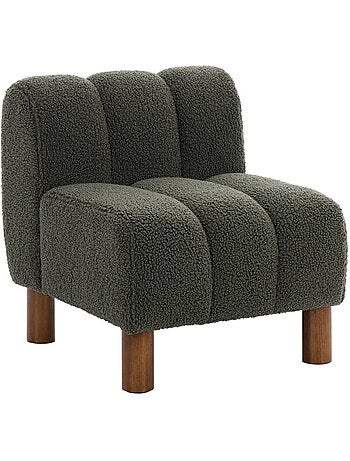 Fauteuil enfant pieds arrondis bois d'hévéa et bouclette Angel Kids