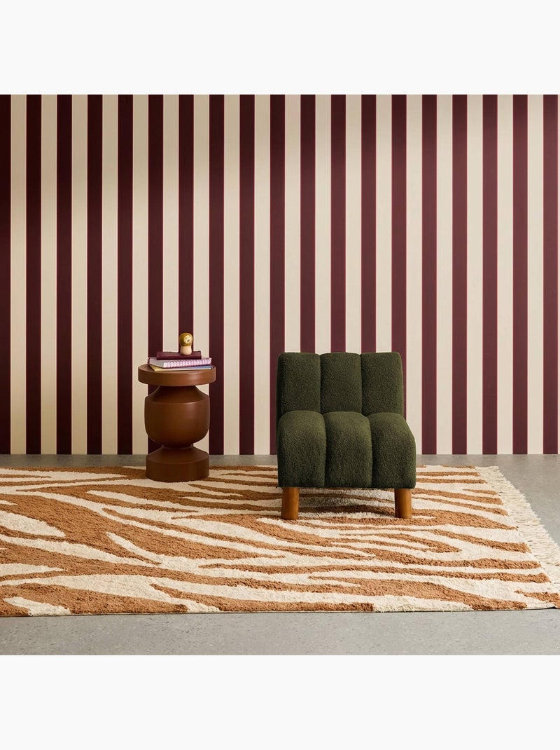 Fauteuil enfant pieds arrondis bois d'hévéa et bouclette Angel Kids Kaki - Kiabi