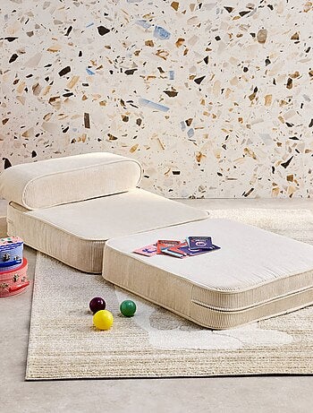 Fauteuil enfant velours côtelé dépliable Imani