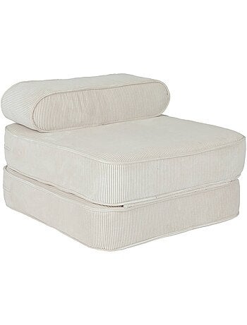 Fauteuil enfant velours côtelé dépliable imani