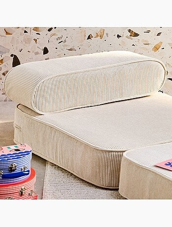 Fauteuil enfant velours côtelé dépliable imani
