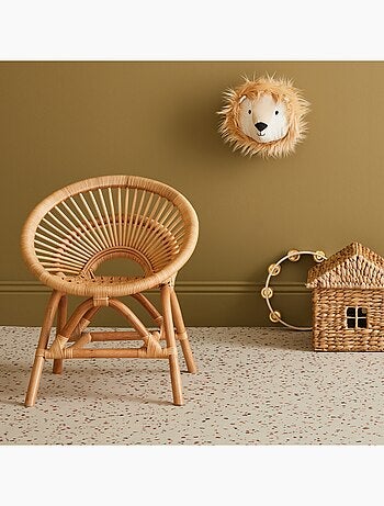 Fauteuil enfant vintage rotin Maeva