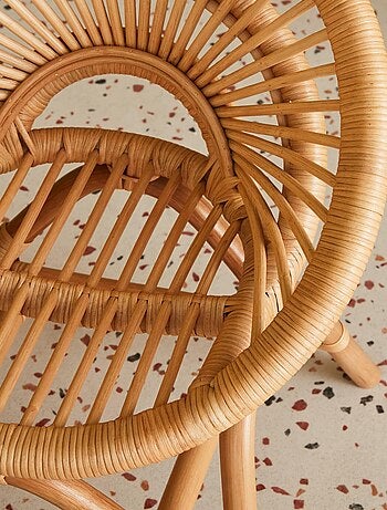 Fauteuil enfant vintage rotin Maeva