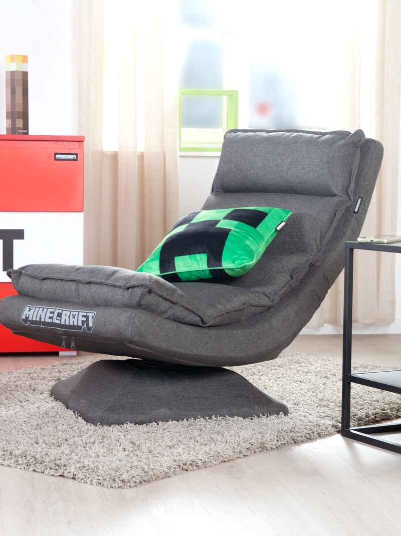 Fauteuil gaming 360° avec dossier pliable 'Minecraft' ROBA Gris foncé - Kiabi