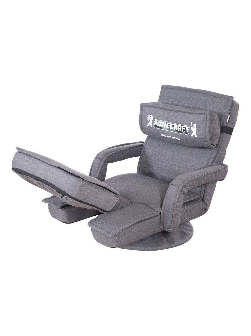 Fauteuil gaming 360° dossier inclinable et accoudoirs 'Minecraft' ROBA Gris Gris Blanc - Kiabi
