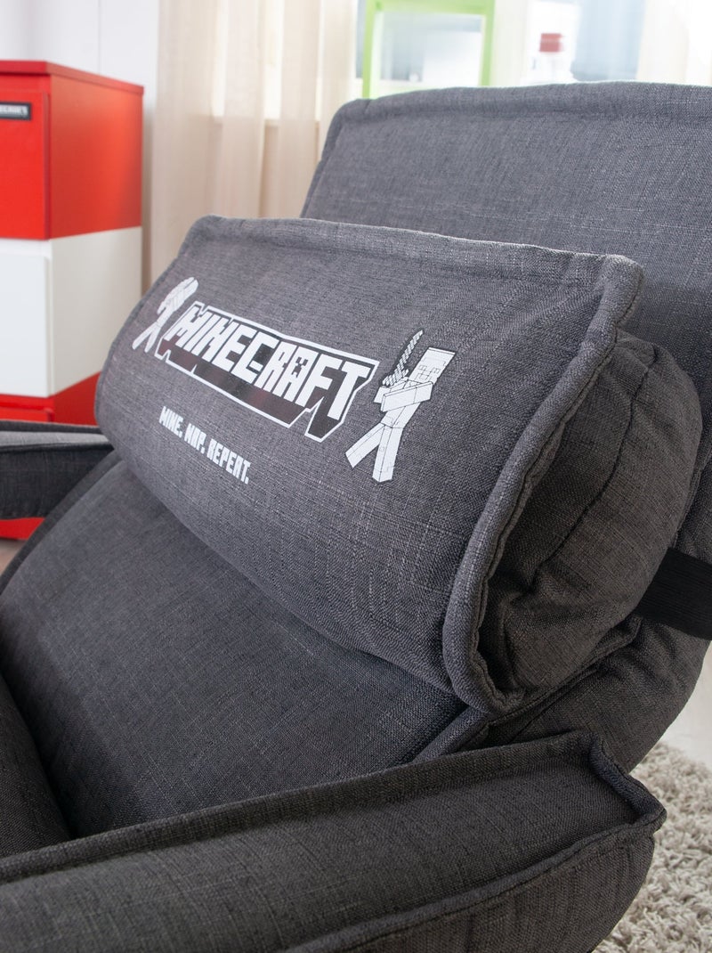 Fauteuil gaming 360° dossier inclinable et accoudoirs 'Minecraft' ROBA Gris Gris Blanc - Kiabi