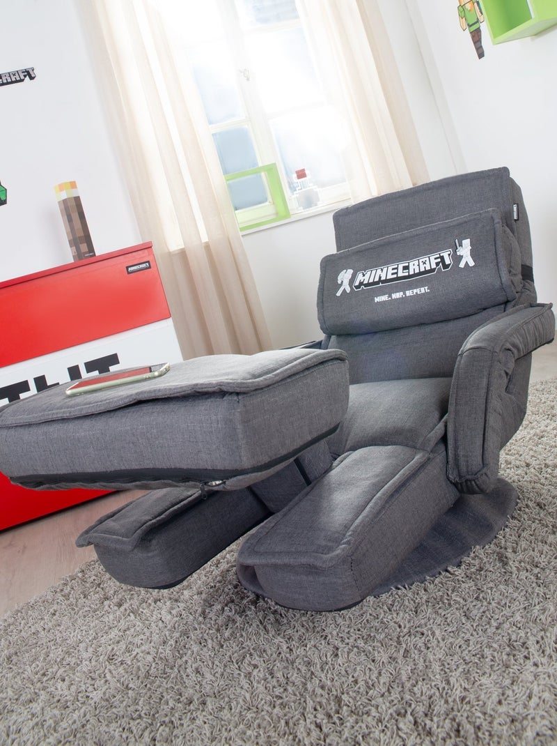Fauteuil gaming 360° dossier inclinable et accoudoirs 'Minecraft' ROBA Gris Gris Blanc - Kiabi