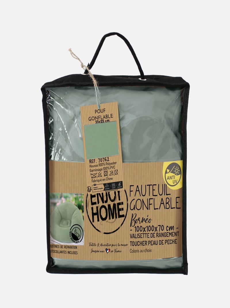 Fauteuil gonflable extérieur Vert Sauge - Kiabi