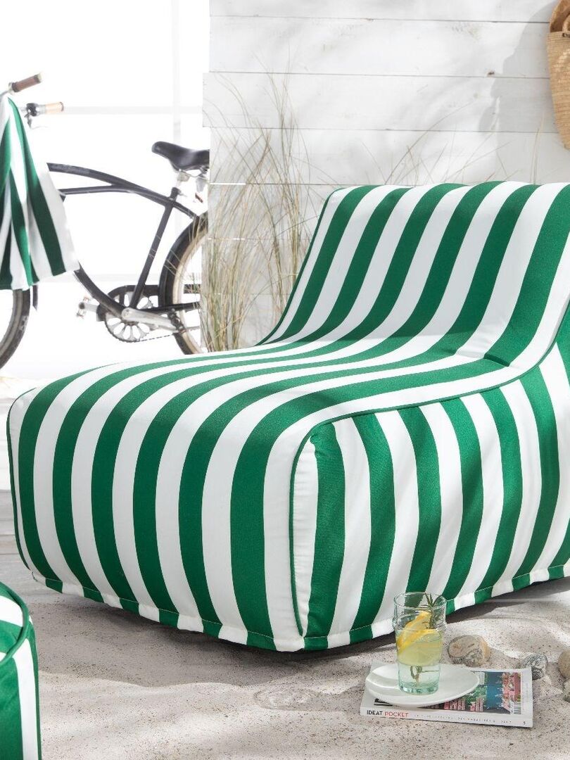 Fauteuil gonflable 'SUMMER STRIPES' 'TODAY' Vert - Kiabi