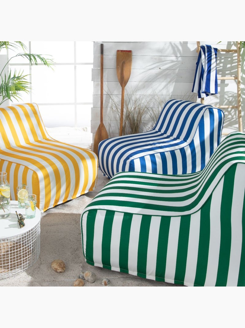 Fauteuil gonflable SUMMER STRIPES Vert - Kiabi