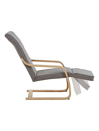 Fauteuil inclinable avec repose-pieds en velours