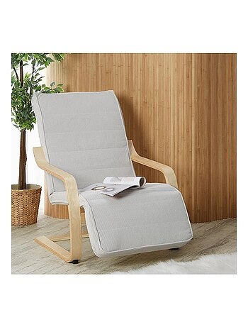 Fauteuil inclinable avec repose-pieds en velours