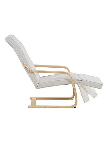 Fauteuil inclinable avec repose-pieds en velours