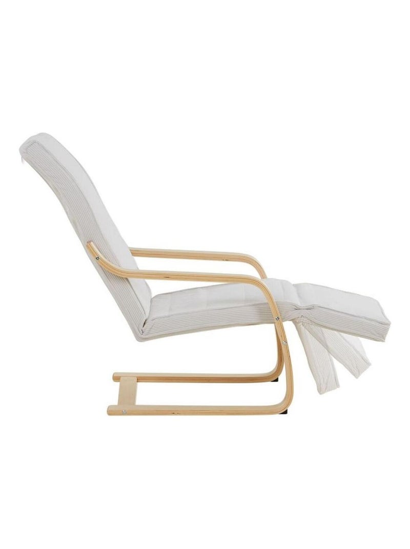 Fauteuil inclinable avec repose-pieds gris clair Gris - Kiabi