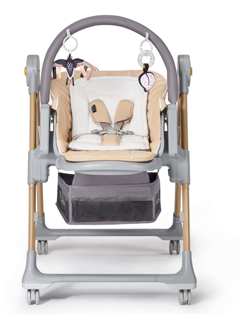 Fauteuil inclinable chaise haute 2en1 Beige - Kiabi