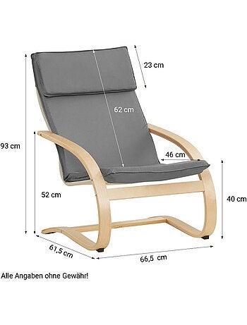 Fauteuil inclinable avec repose-pieds Natural