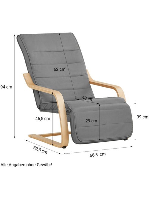 Fauteuil inclinable en gris - Kiabi