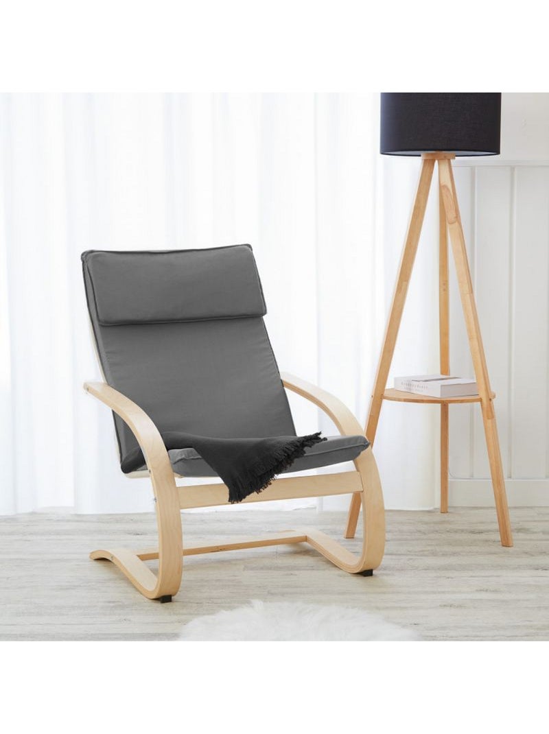 Fauteuil inclinable en Gris Gris - Kiabi