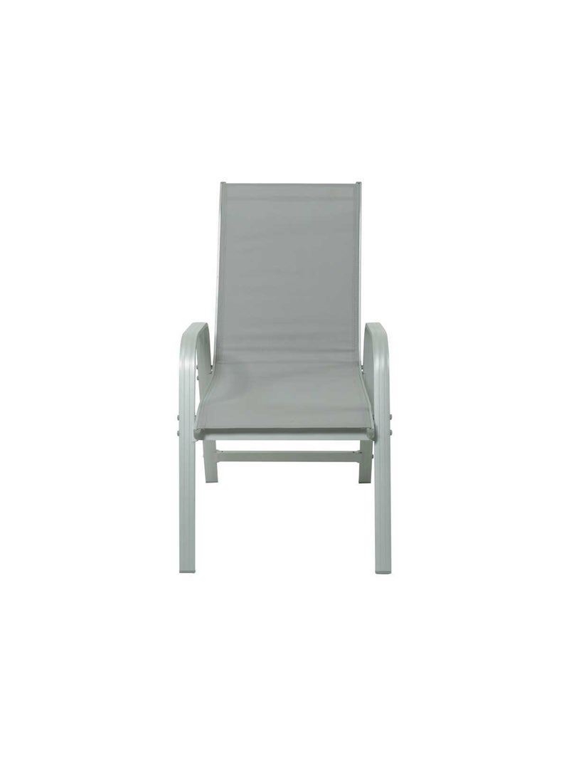 Fauteuil jardin Alu/Textilène - Lot de 2 Gris clair - Kiabi