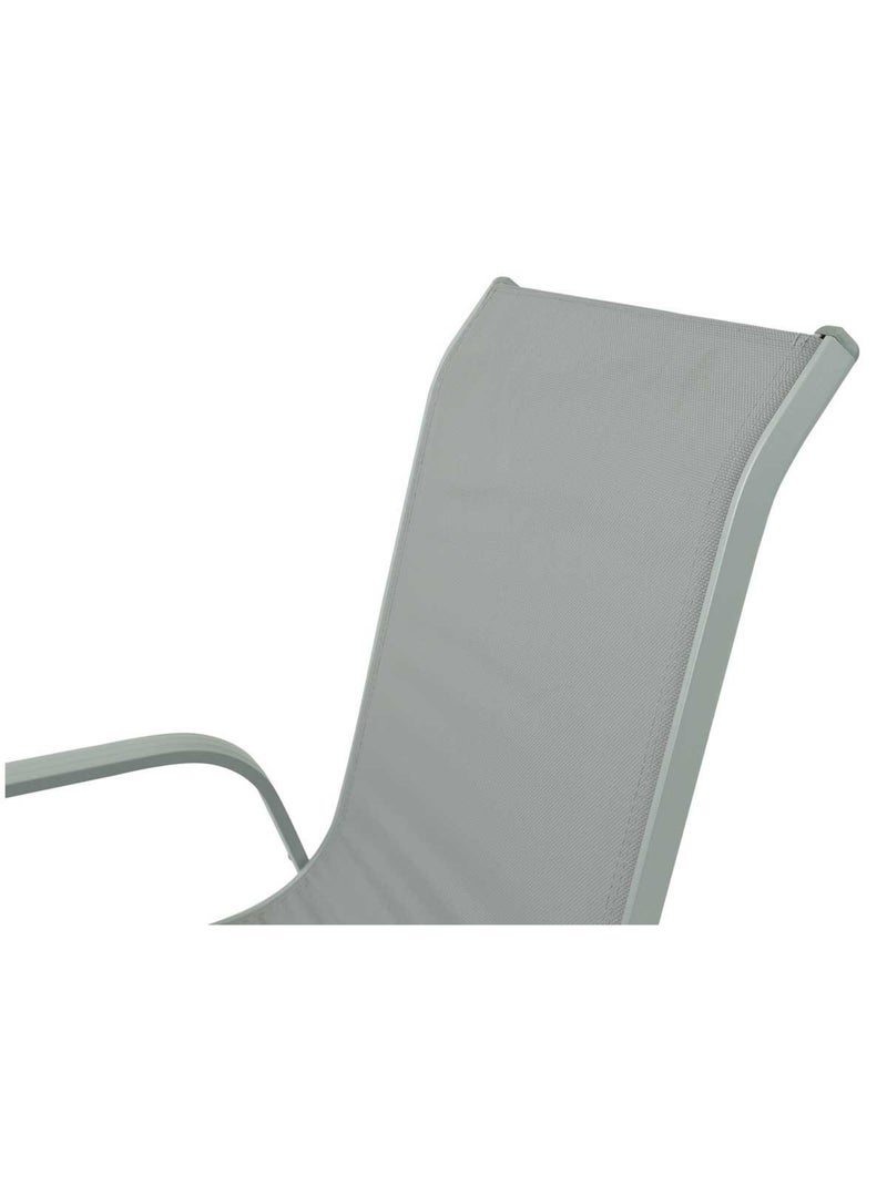 Fauteuil jardin Alu/Textilène - Lot de 2 Gris clair - Kiabi