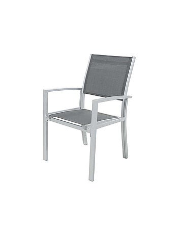 Fauteuil jardin Alu/Textilène - Lot de 2