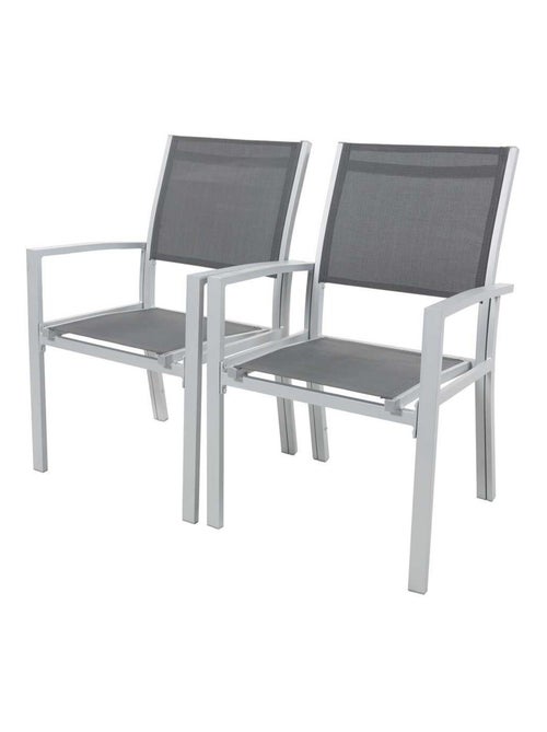 Fauteuil jardin Alu/Textilène - Lot de 2 - Kiabi