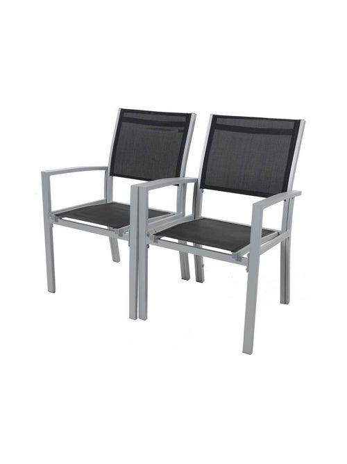Fauteuil jardin Alu/Textilène - Lot de 2 - Kiabi