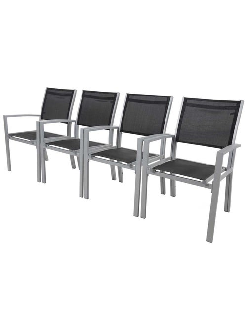 Fauteuil jardin Alu/Textilène - Lot de 2 - Kiabi