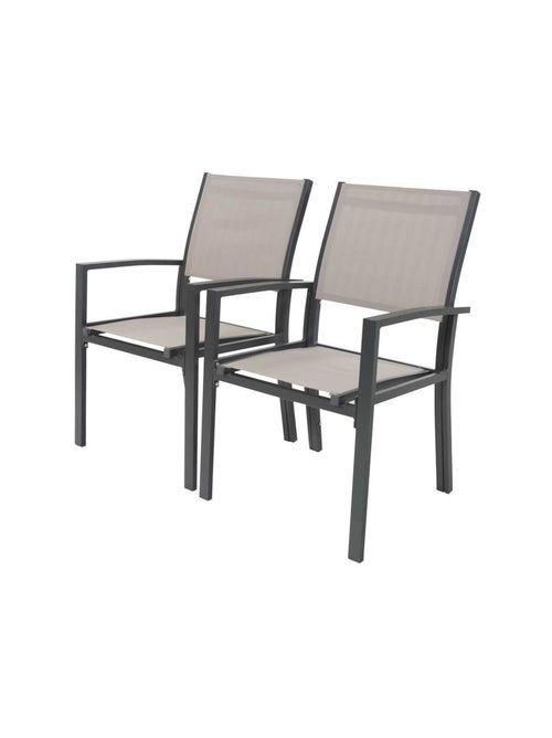 Fauteuil jardin Alu/Textilène - Lot de 2 - Kiabi